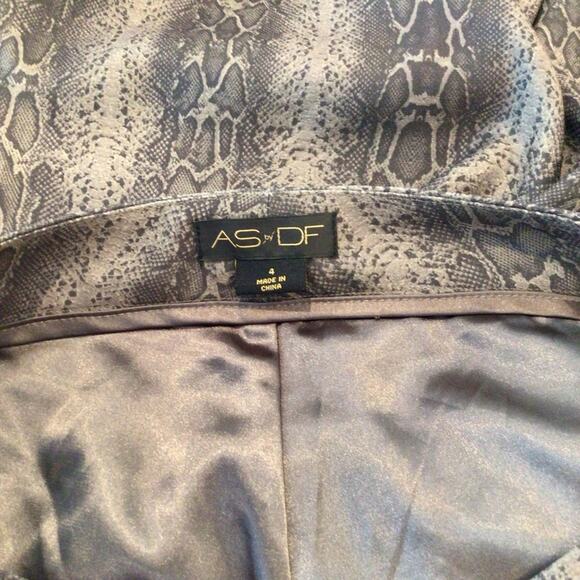 AS by DF Dusk Til Dawn Python Snakeskin Print Trousers Size 6 - Picture 7 of 8